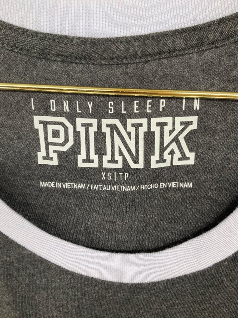 Victoria's Secret PINK My bed is my Happy Place T-shirt size XS Sleep tee - Picture 3 of 9